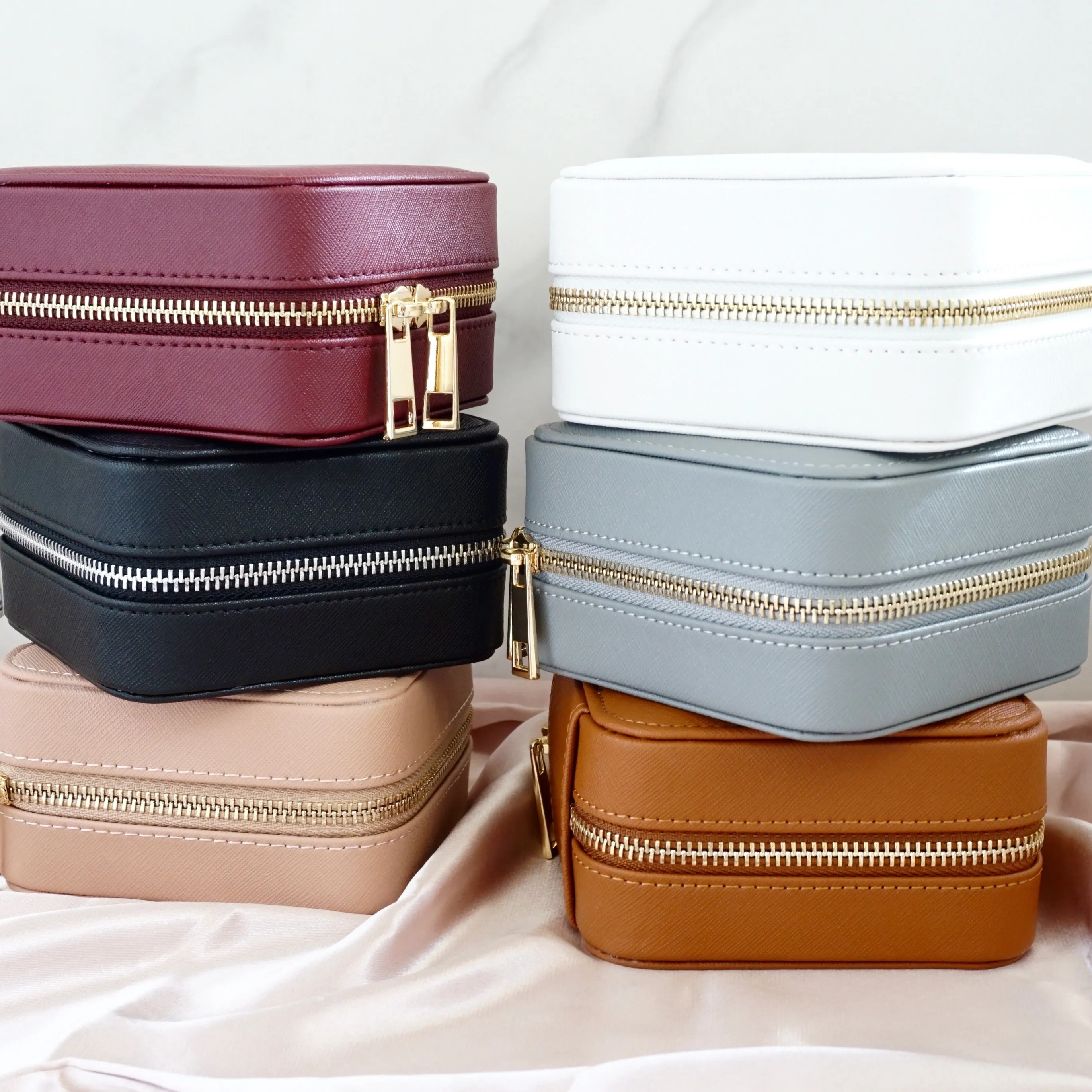 Vegan Leather Jewelry Organizer - Chestnut
