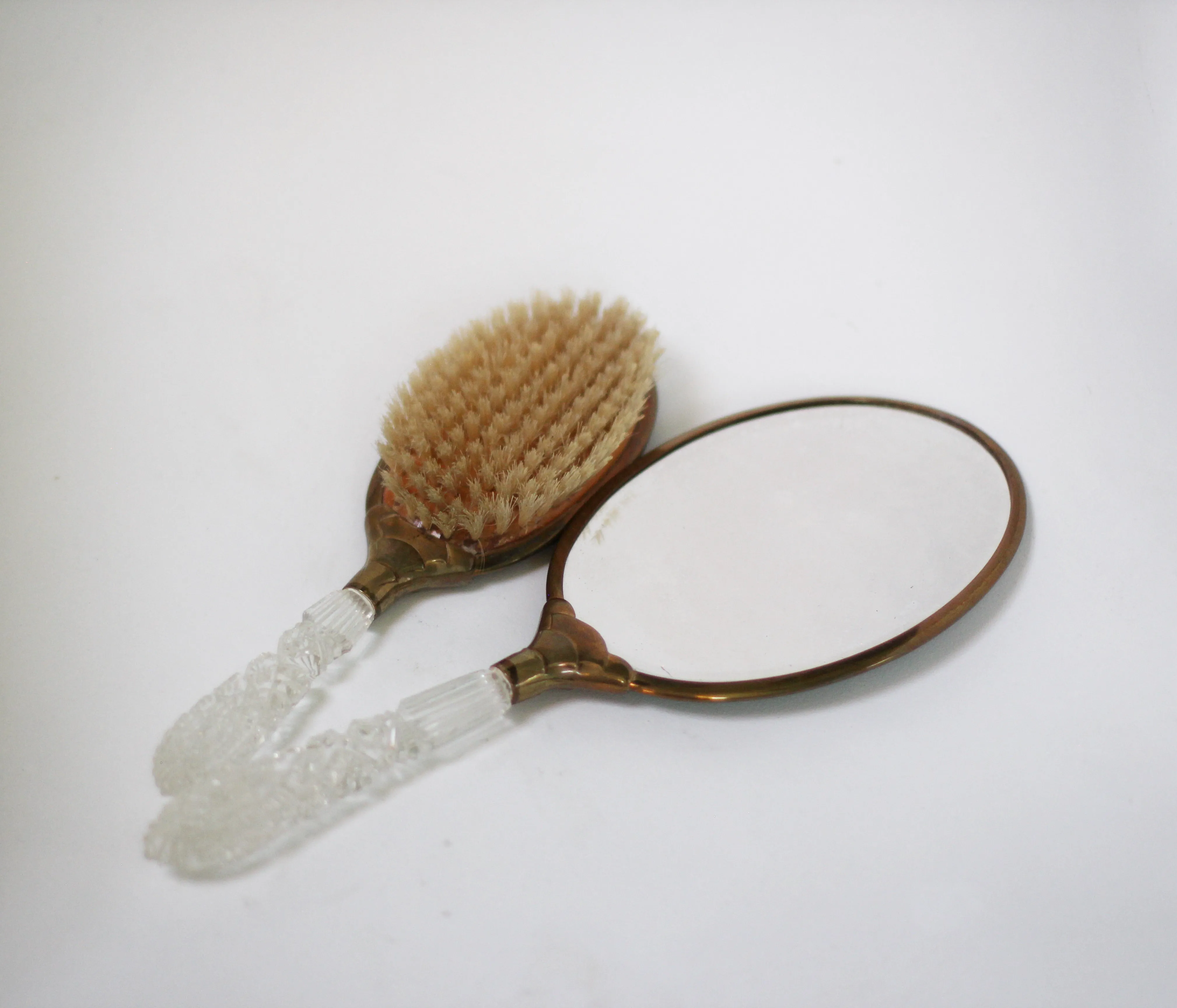 Vintage Teal Art Deco Vanity Set