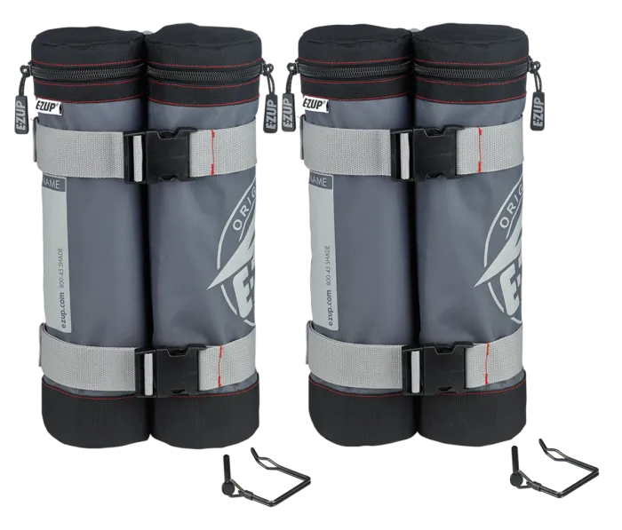 Weight Bag, 45 lb. Gray 4 Pack, w/ Black Accents,