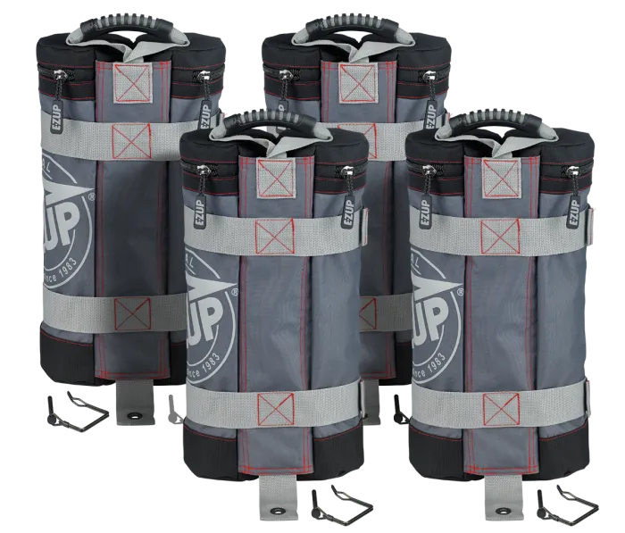 Weight Bag, 45 lb. Gray 4 Pack, w/ Black Accents,