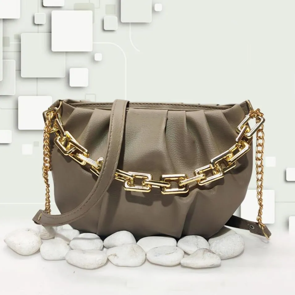 Women's Plain Saddle Crossbody Bag