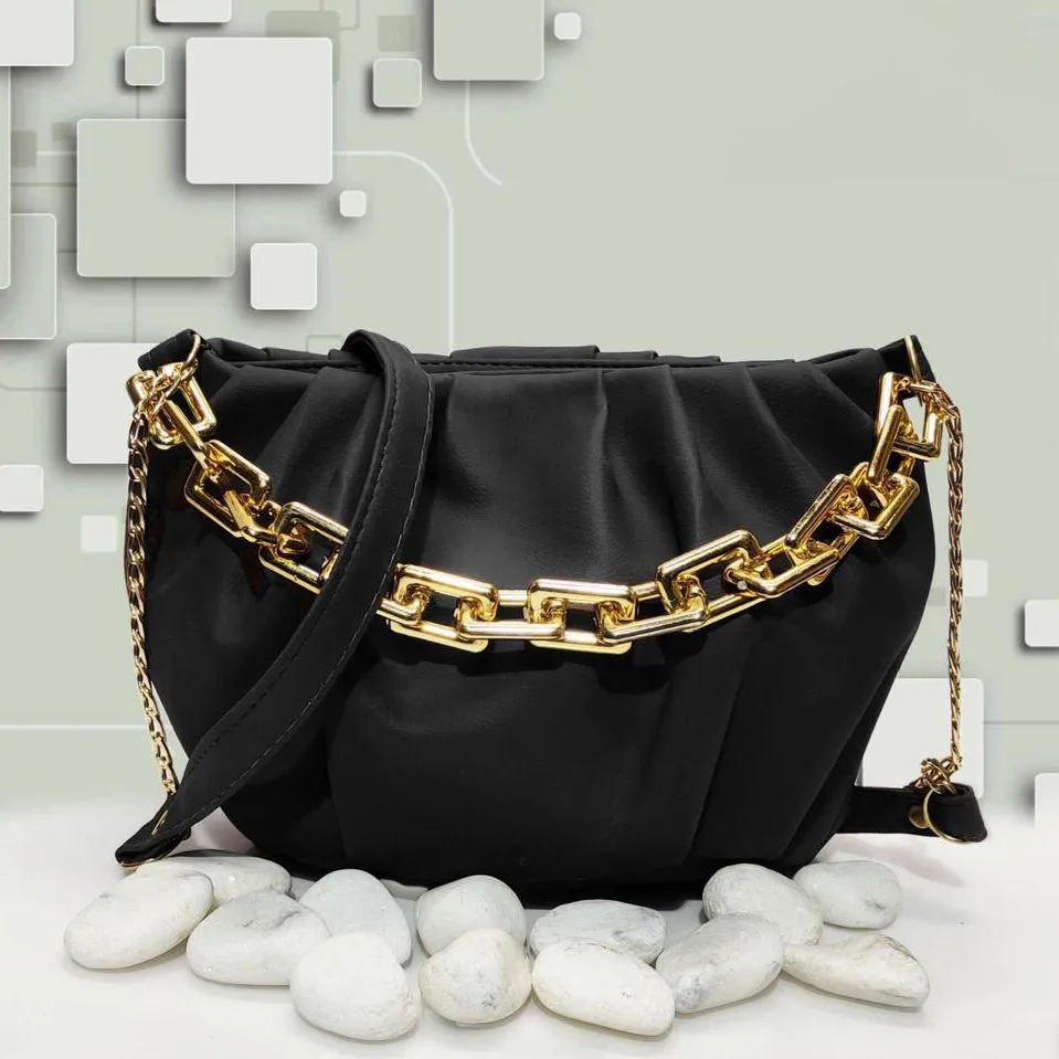 Women's Plain Saddle Crossbody Bag