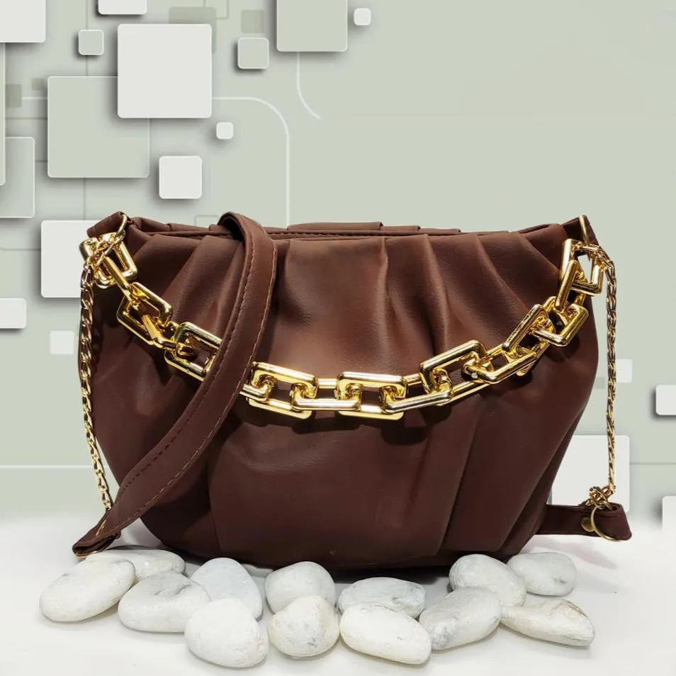 Women's Plain Saddle Crossbody Bag