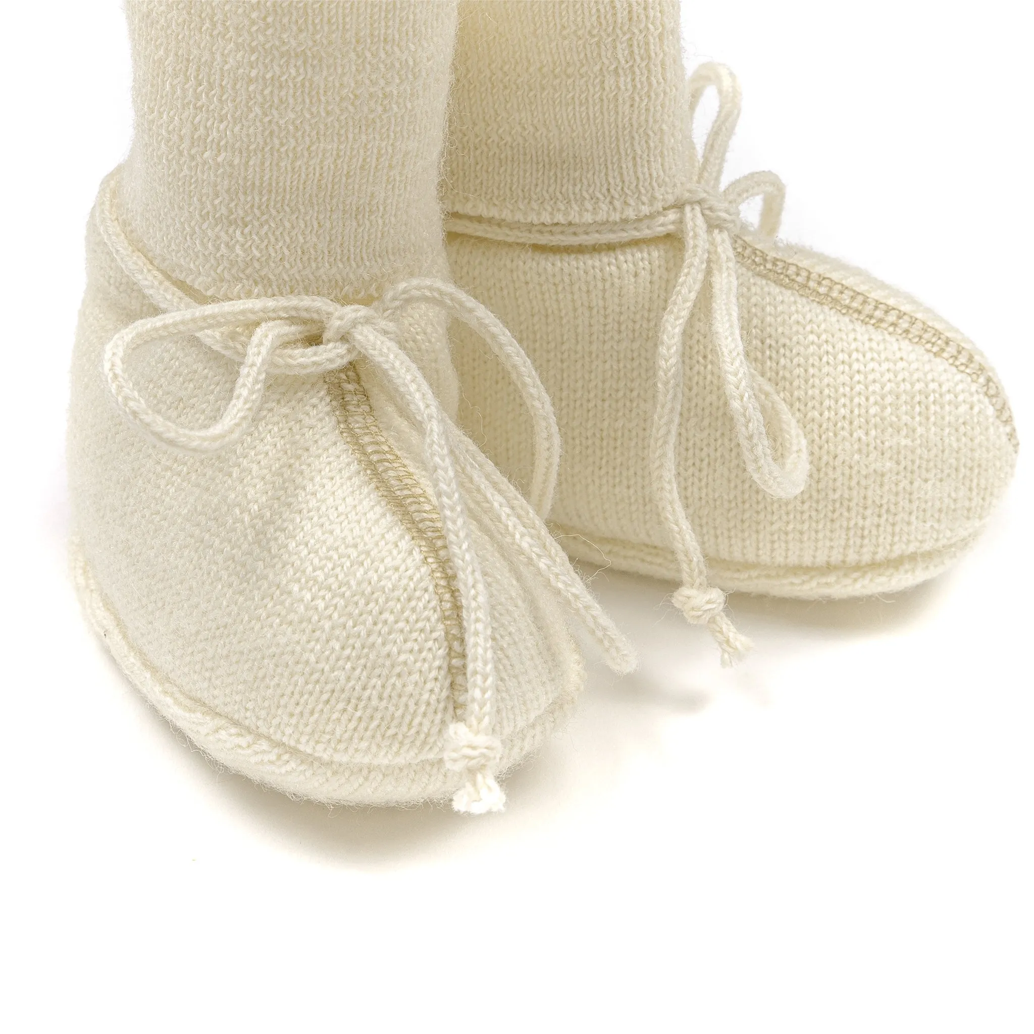 Wool booties ECRU