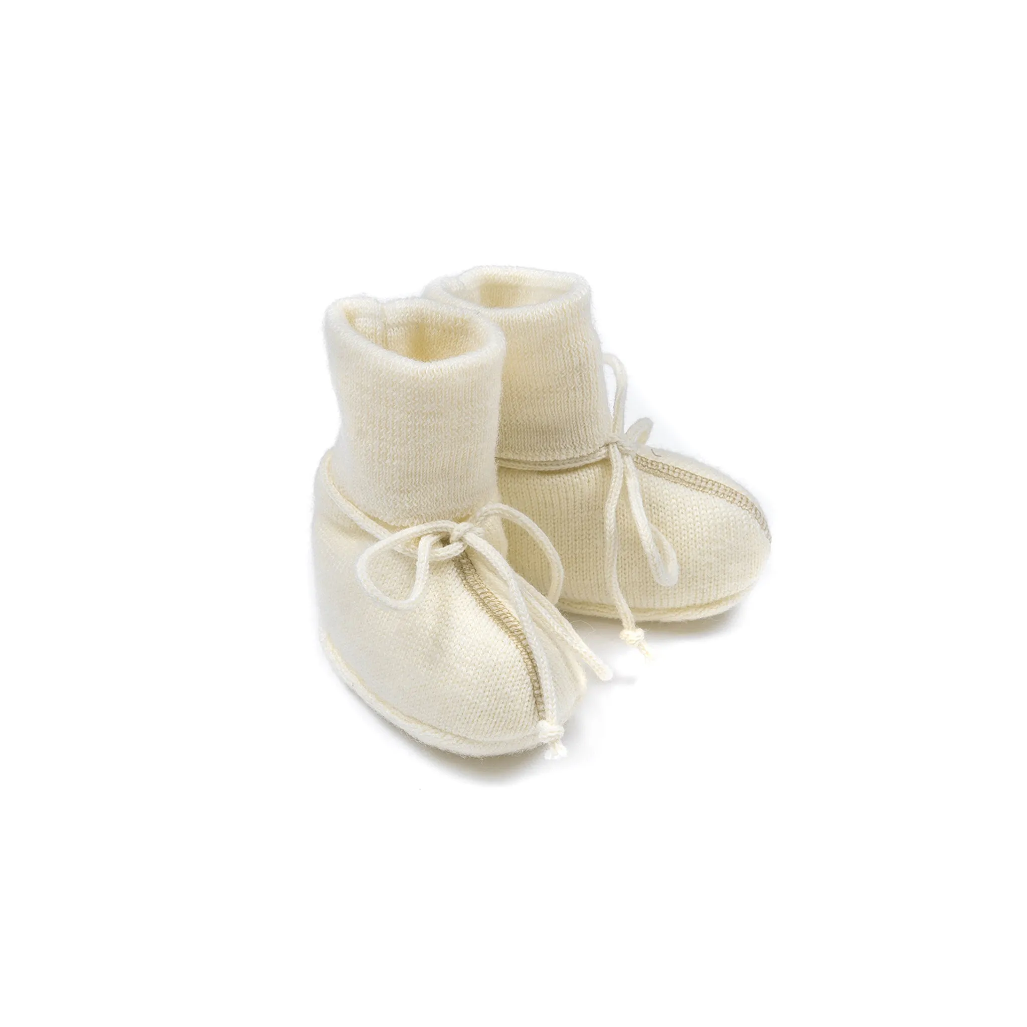Wool booties ECRU