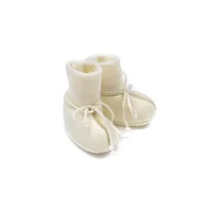Wool booties ECRU