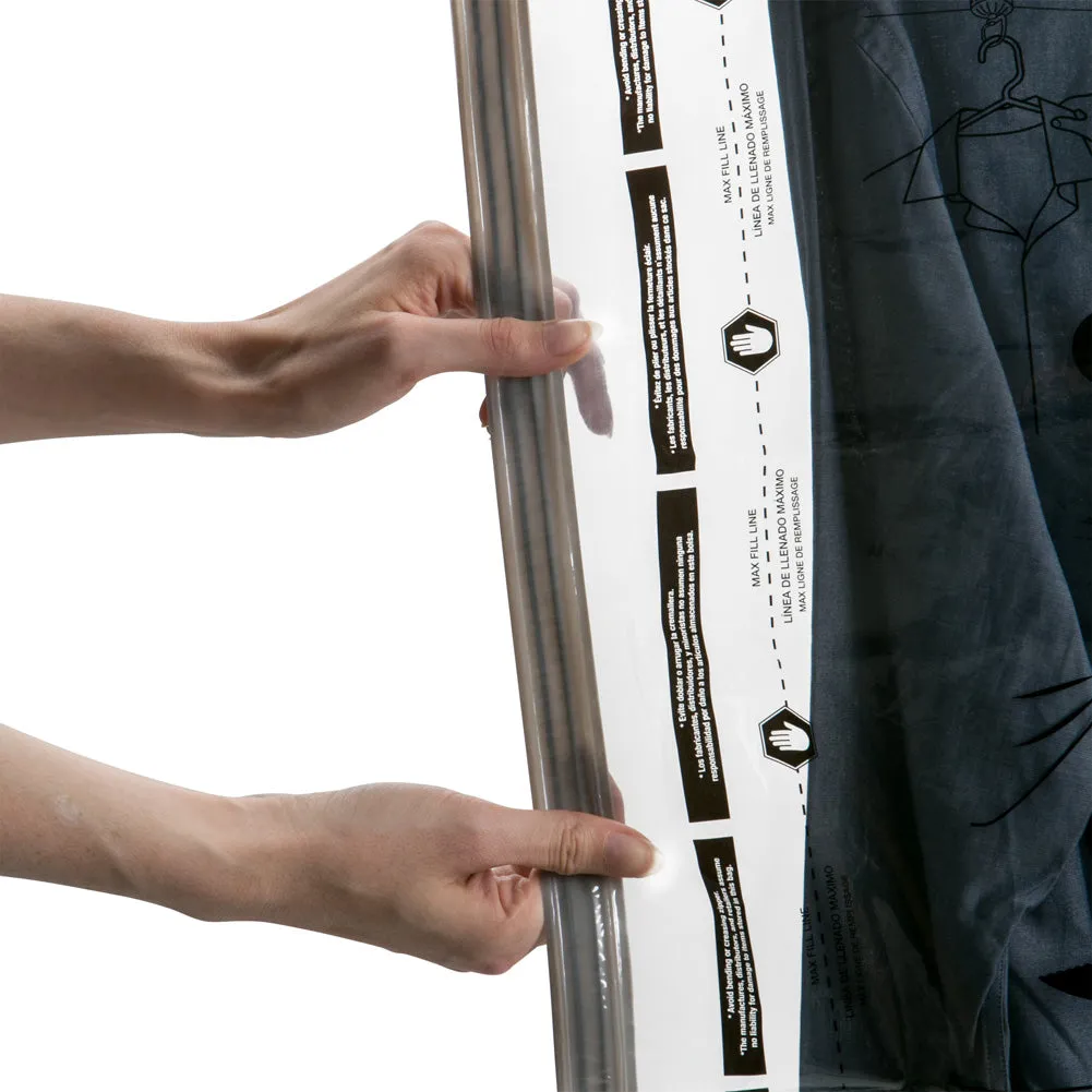Woolite Vac-N-Stow Air-Tight Hanging Garment Bag, Large, 35x48 Inches