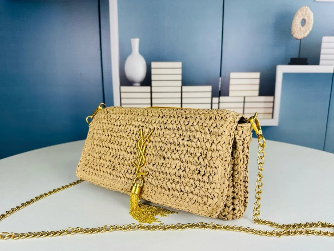 YSK358 Kate 99 Tassel in Raffia / 10.2 x 5.3 x 1.7 INCHES