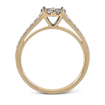 ZR827 Engagement Ring in 14k Gold with Diamonds
